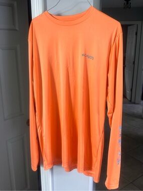 Columbia Men’s Long-Sleeve Performance Shirt - Bright Orange